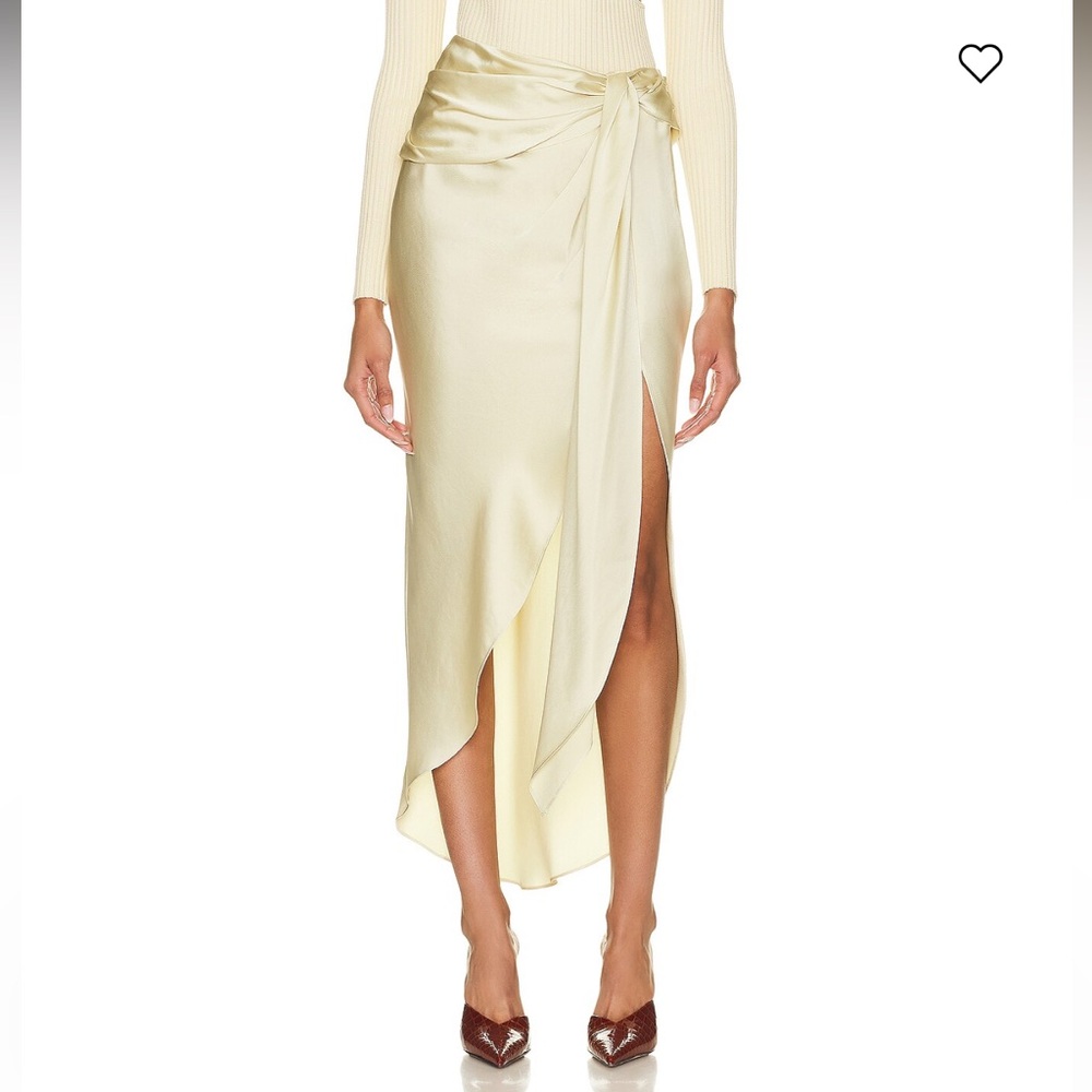 Jonathan Simkhai SIMKHAI
Elisabetta Classic Draped Midi Skirt Dried Pineapple